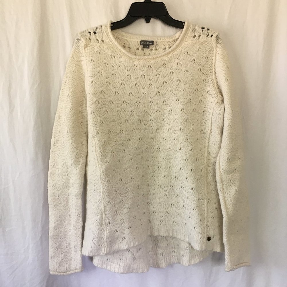 Eddie Bauer Lambswool Camel Hair Blend Sweater SzM